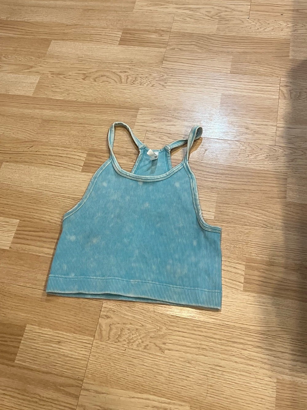 Blue Cropped Tank Top - Picture 1 of 2